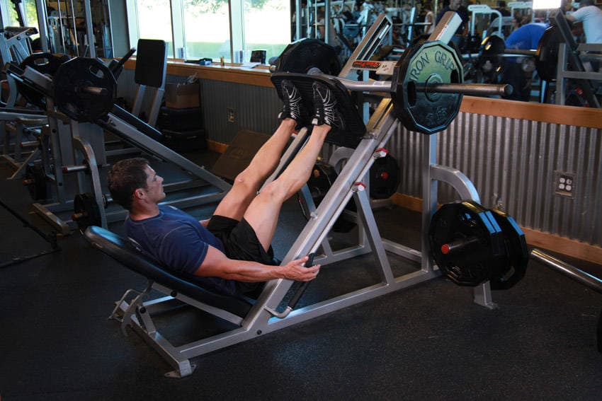 Leg press: start position