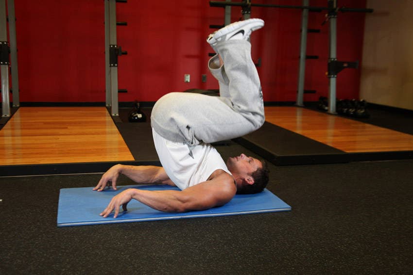 Reverse crunch: end position