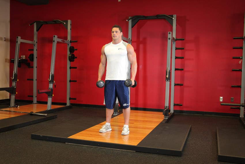 Lateral raise: start position