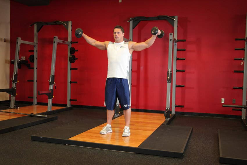 Lateral raise: end position