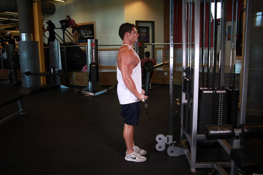 Cable curl: start position