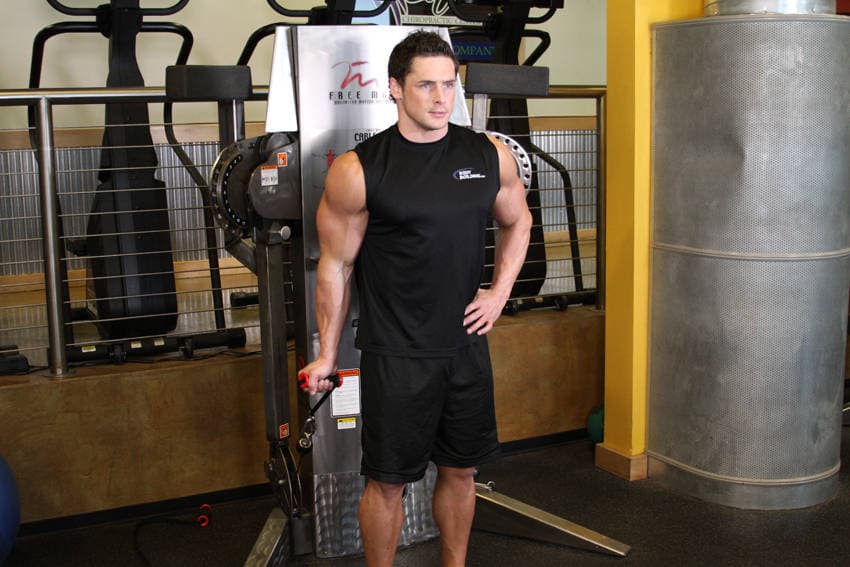 Single-arm curl: start position