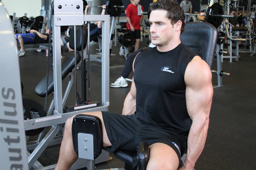 Hip adductor machine: start position