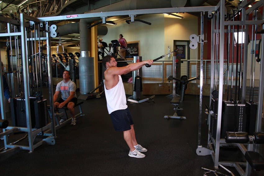 Cable upper row: start position