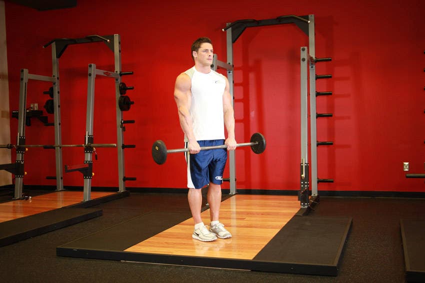 Reverse curl: start position